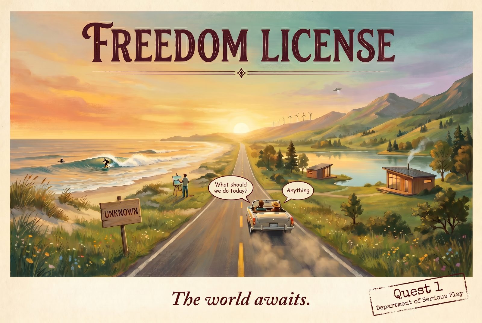 Freedom License — a Quest card